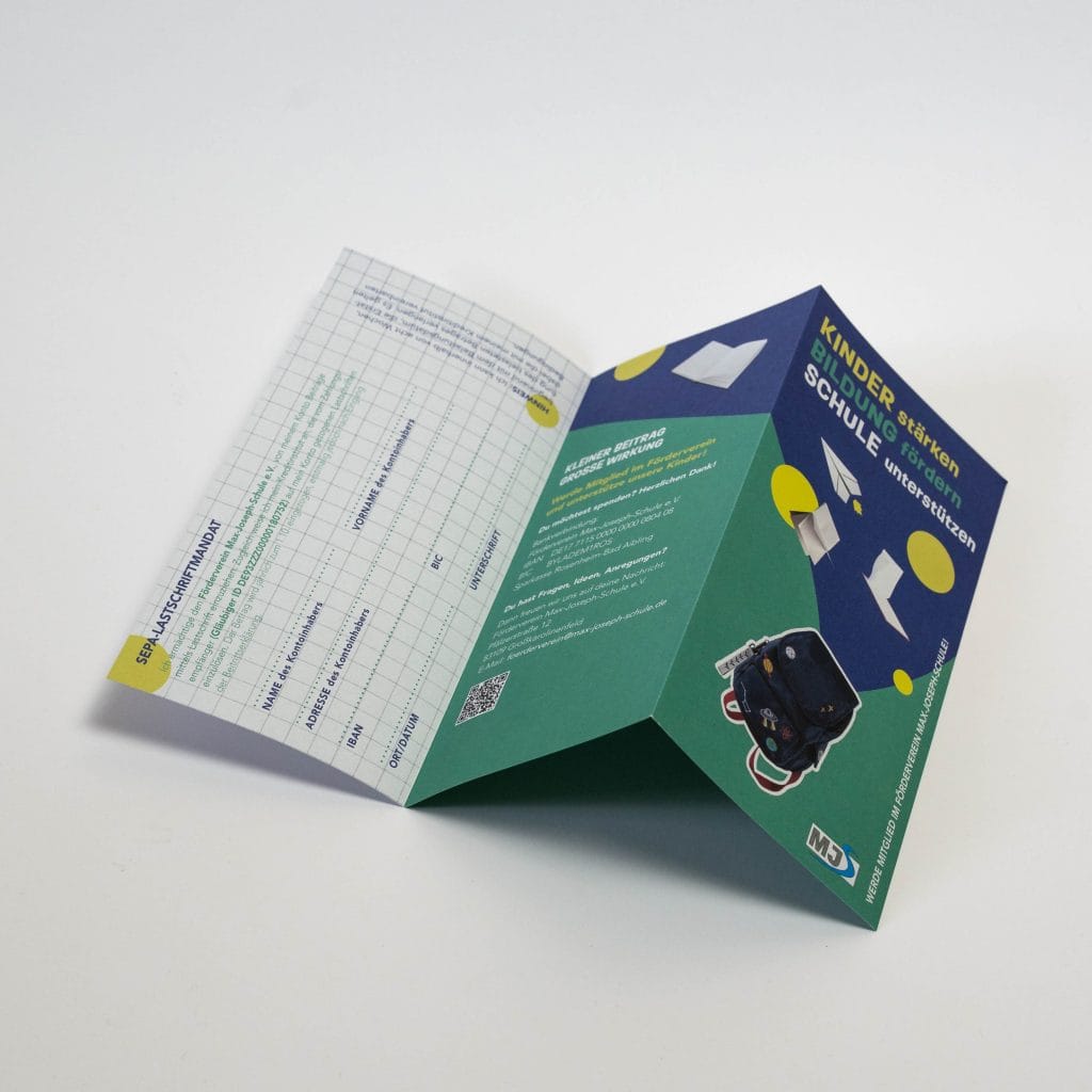 Flyer des Schulförderverein in Großkarolinenfeld