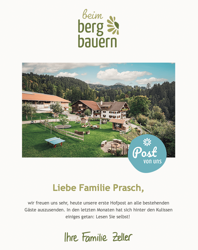 Newsletter vom "Beim Bergbauern".